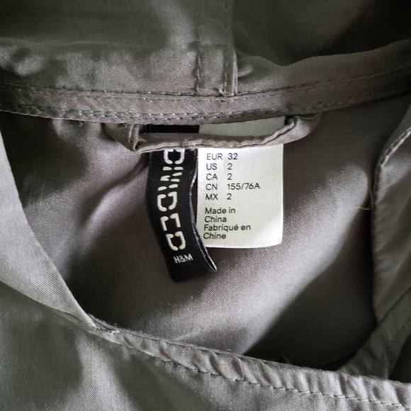 Army Green diagonal zip spring jacket - Picture 7 of 7